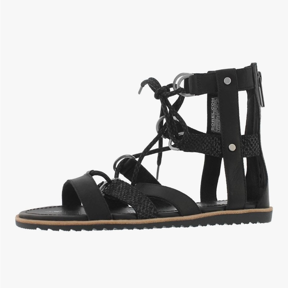 Sorel Black Sandals Classic Leather Design